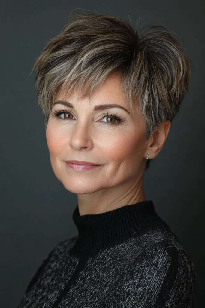 Textured Pixie with Highlights