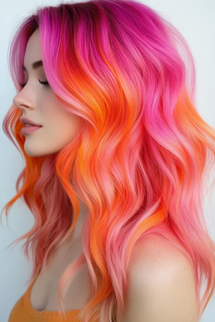 Sunset Orange and Pink Fusion