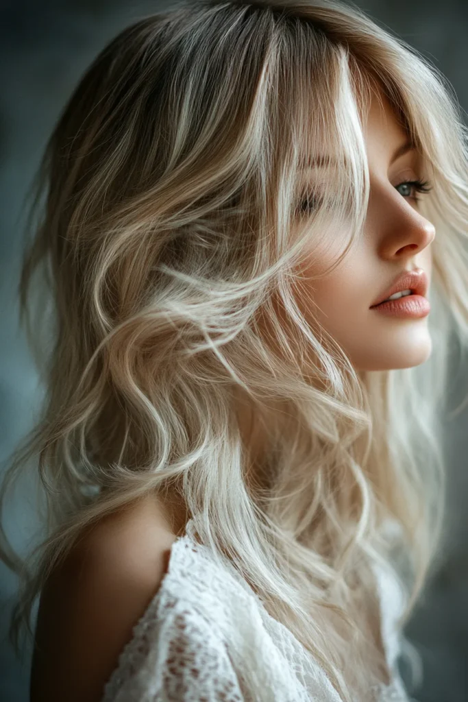 Champagne Blonde with Silver Tones