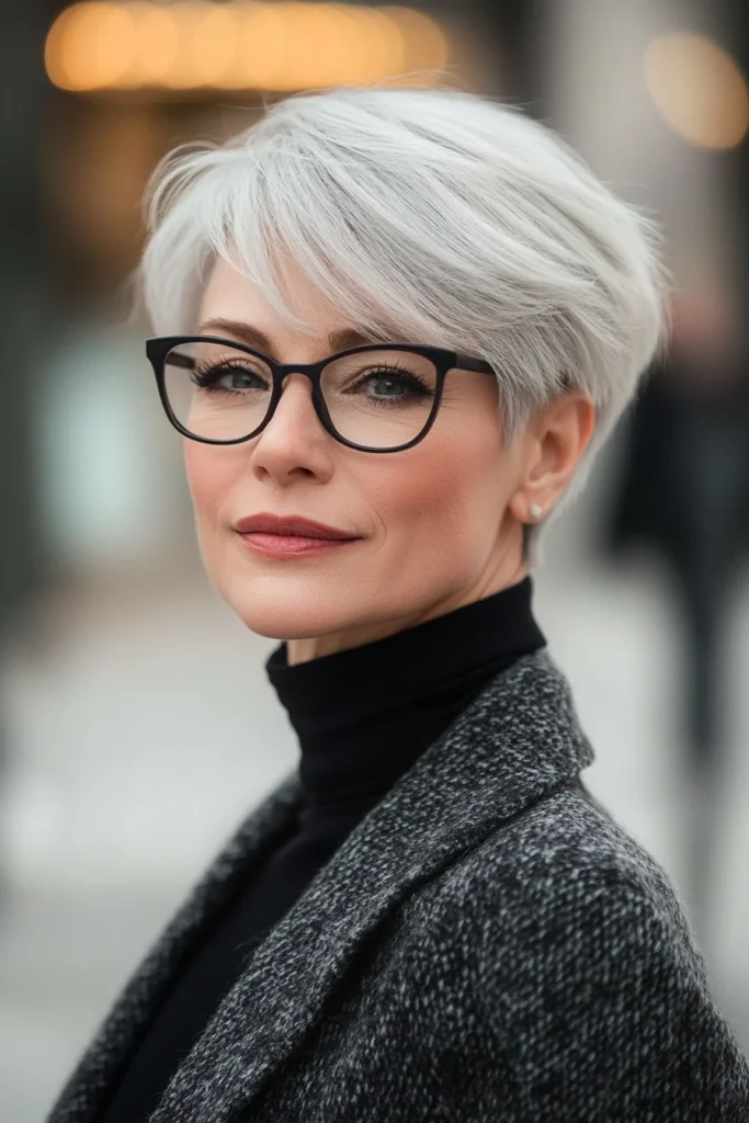 Pixie with Side Swept Bangs