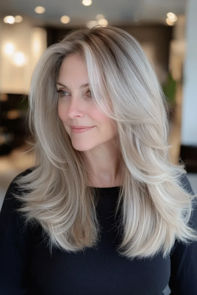 Side-Parted Long Layers