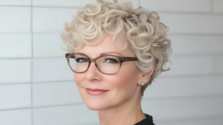 21 Chic Short Hairstyles for Women Over 50 with Fine Hair and Glasses