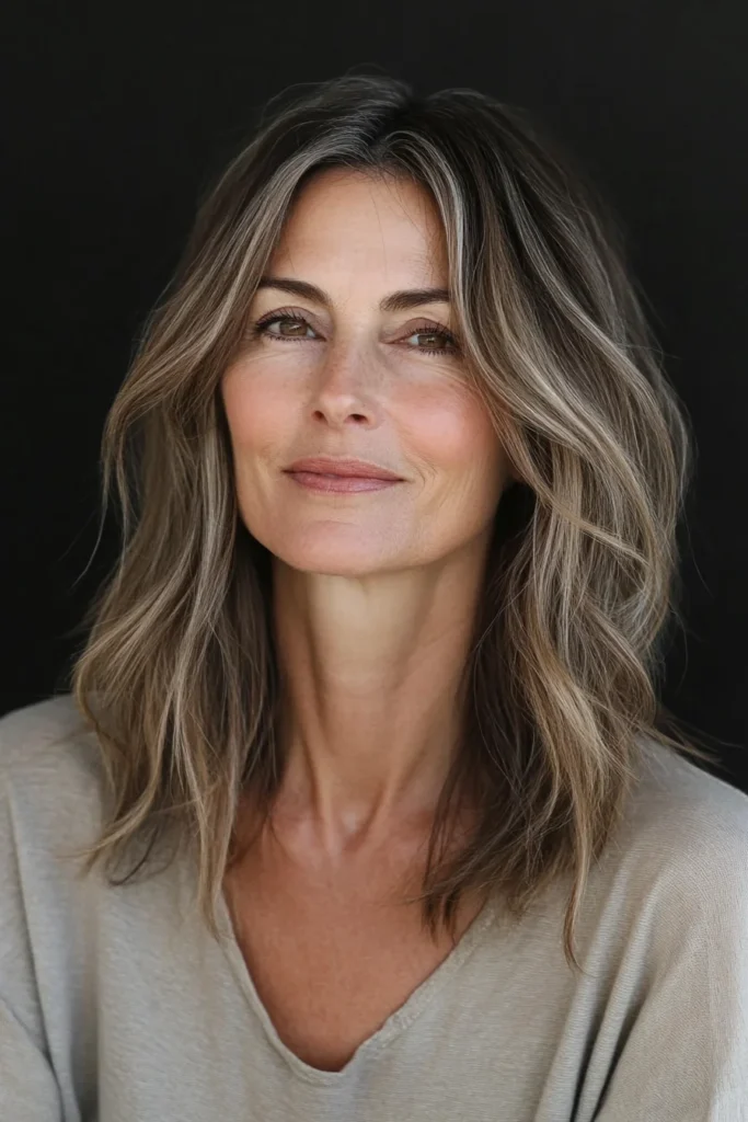 Beachy Shag with Sun-Kissed Highlights
