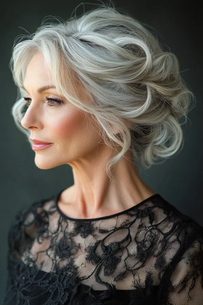 Elegant Updo with Loose Strands
