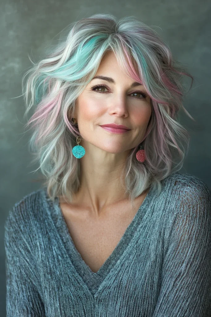 Stylish Shag with Colorful Accents