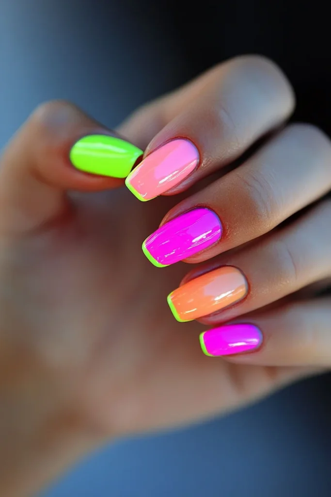Neon French Tips