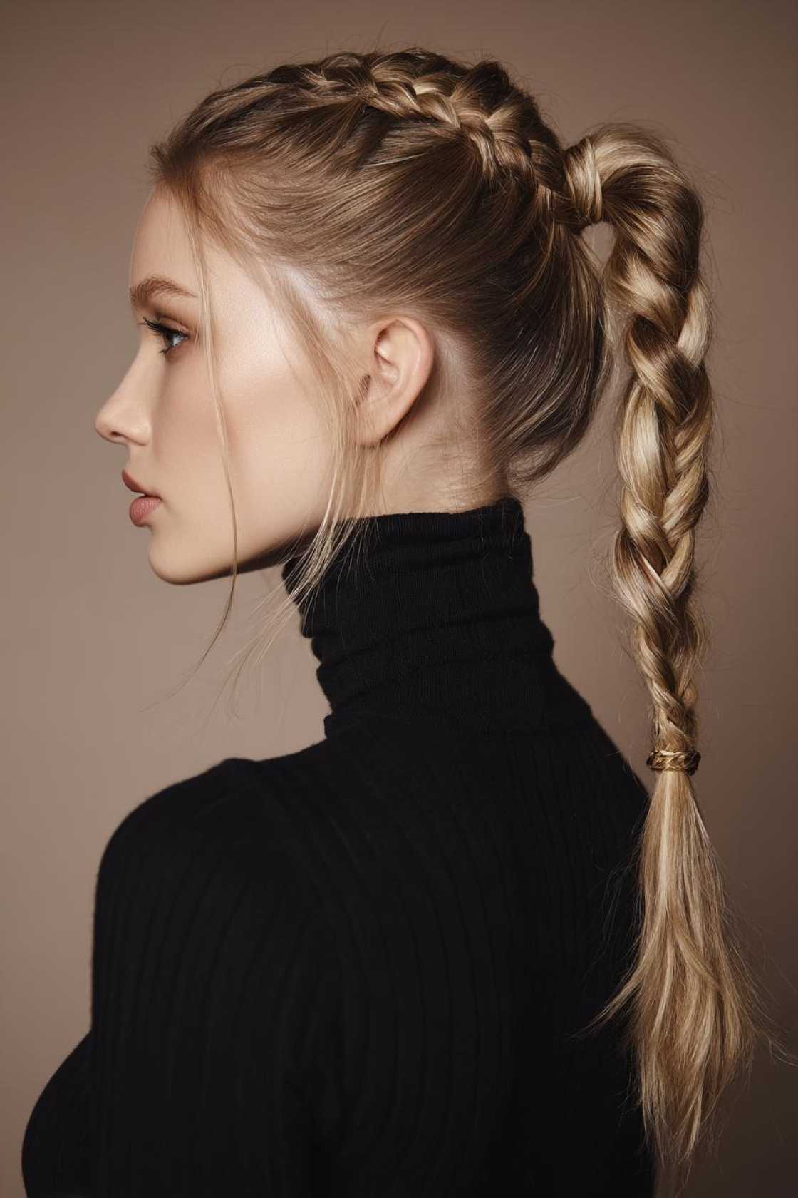 15+ Ace Tennis Hairstyles: Secure Braids, Ponytails & Buns for the Court. - 2. High Braided Ponytail