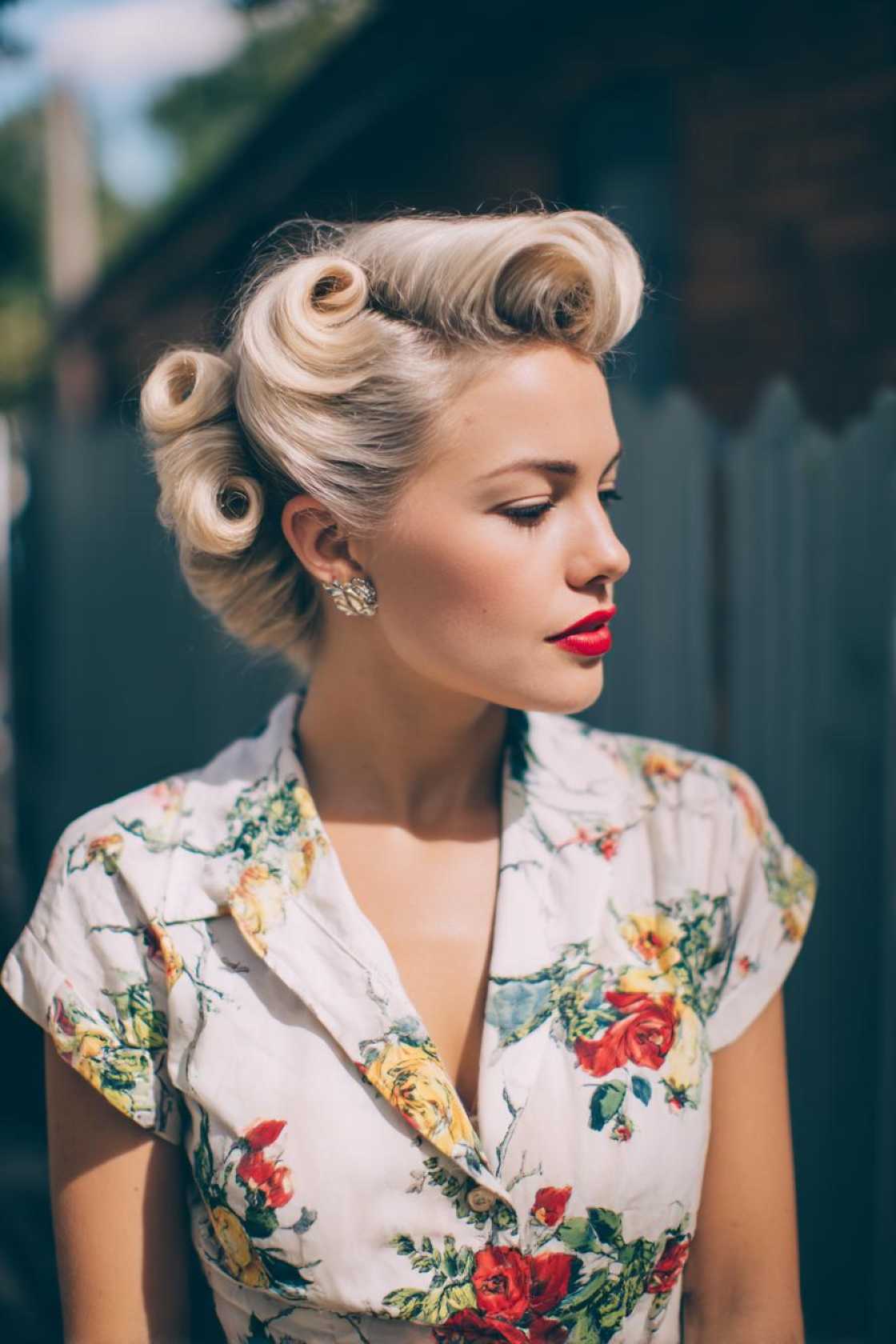 15+ Chic Summer Updos for Medium Hair (Easy Styles to Beat the Heat!). - 7. Pin-Up Victory Rolls