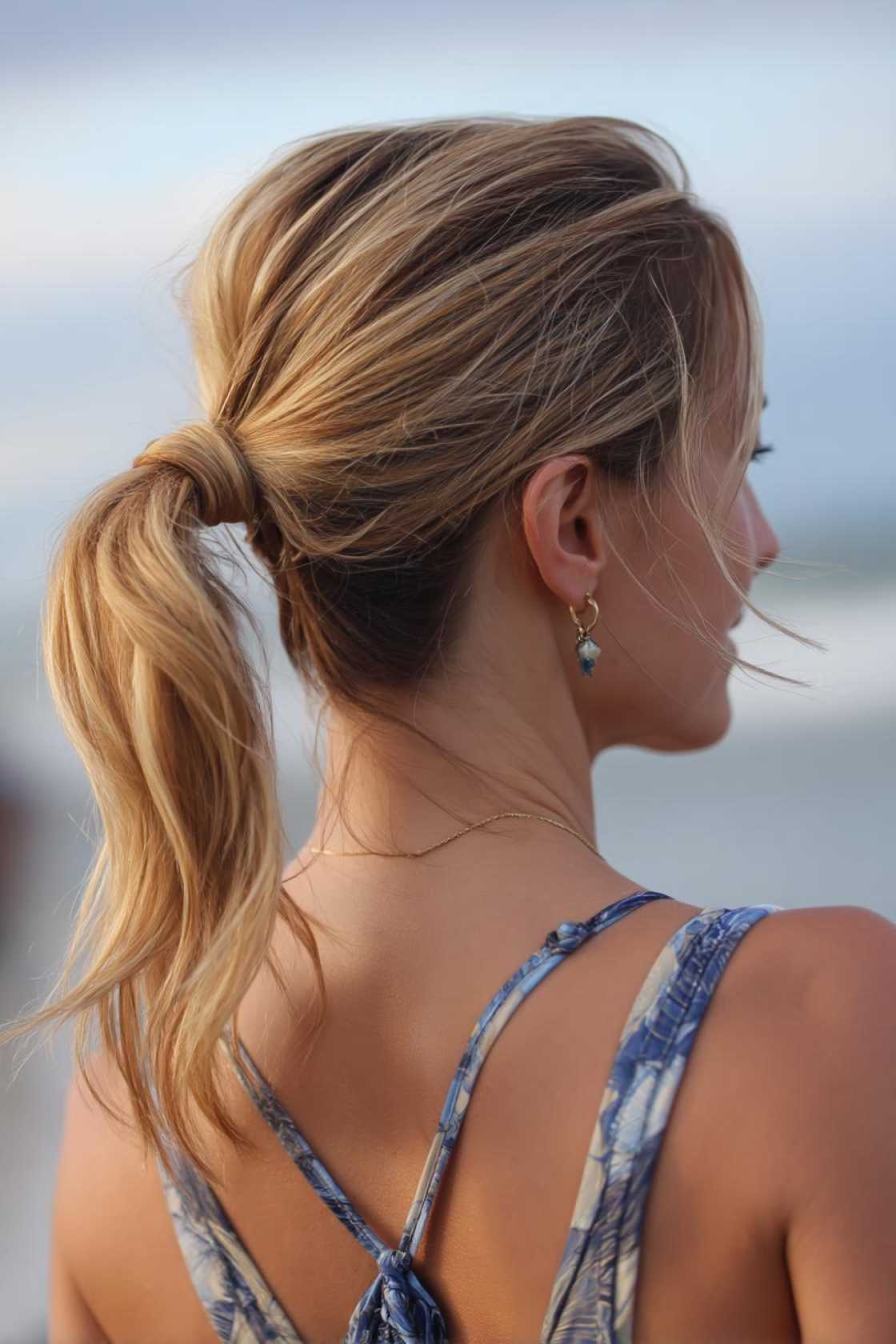 15+ Effortless Beach Hairstyles: Salty Waves, Chic Braids & Easy Updos. - 17. High Ponytail
