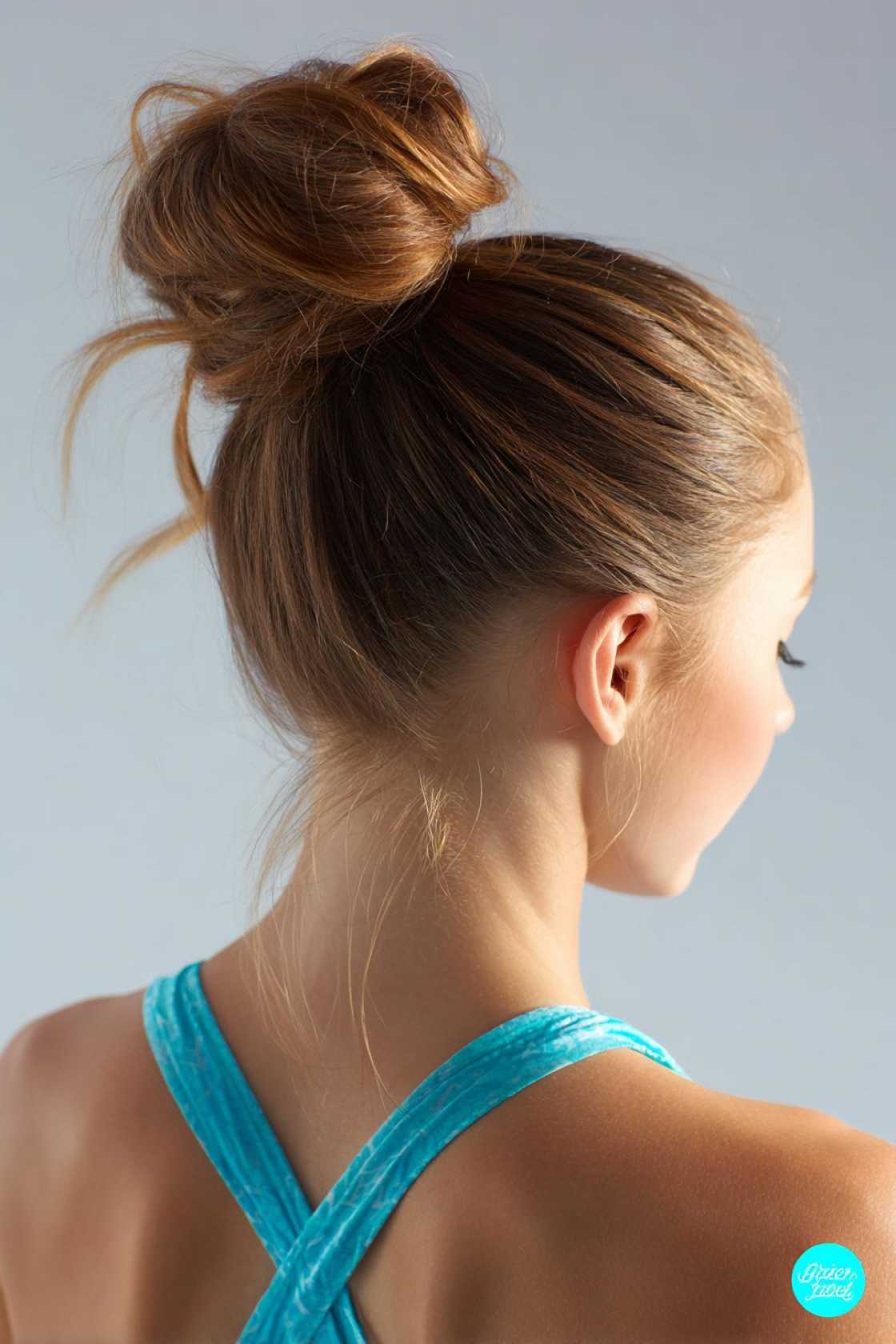 15+ Flip-Proof Gymnastics Hairstyles: Secure Buns, Braids & Tips for a Perfect 10 Look! - 12. High Messy Bun