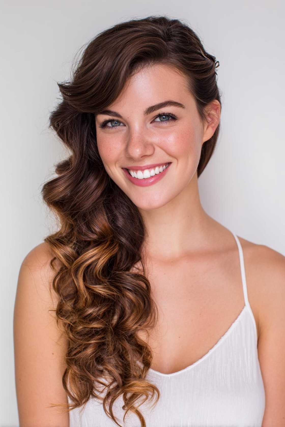 15+ Irresistible Date Night Hairstyles to Wow Them (Romantic, Chic & Easy!). - 10. Side Swept Curls