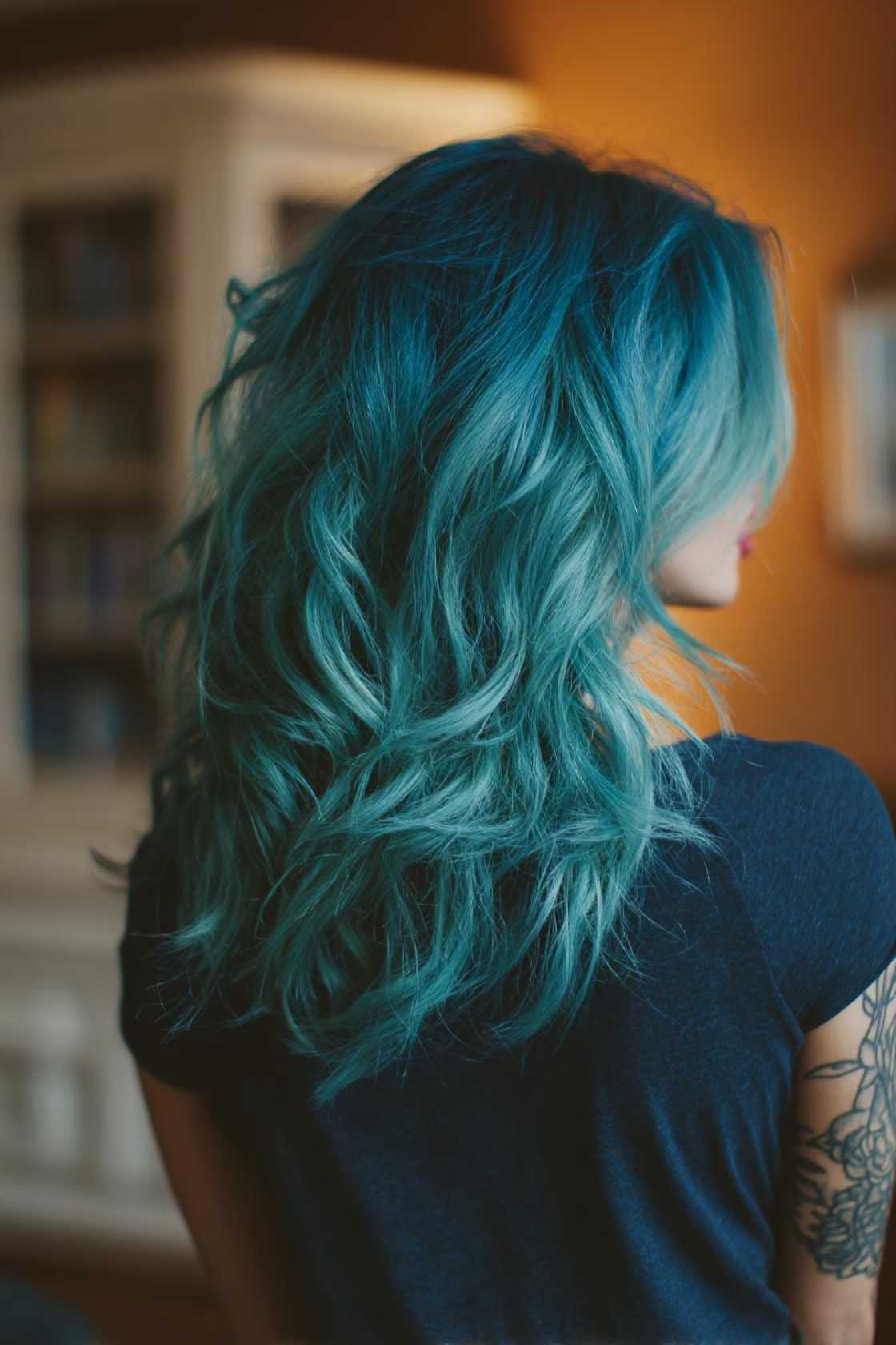 15+ Playful Peekaboo Hair Color Ideas to Surprise & Delight (Subtle to Bold!). - 14. Teal Tips