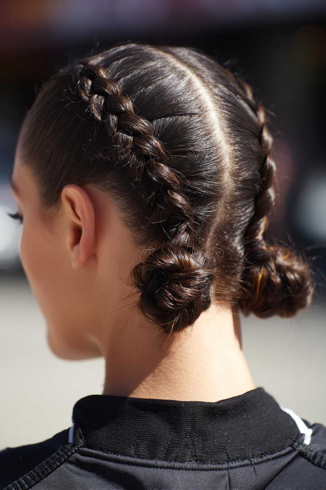 15+ Spike-Proof Volleyball Hairstyles: Secure Braids, Buns & Ponytails for the Court. - 11. The Boxer Braids into Buns