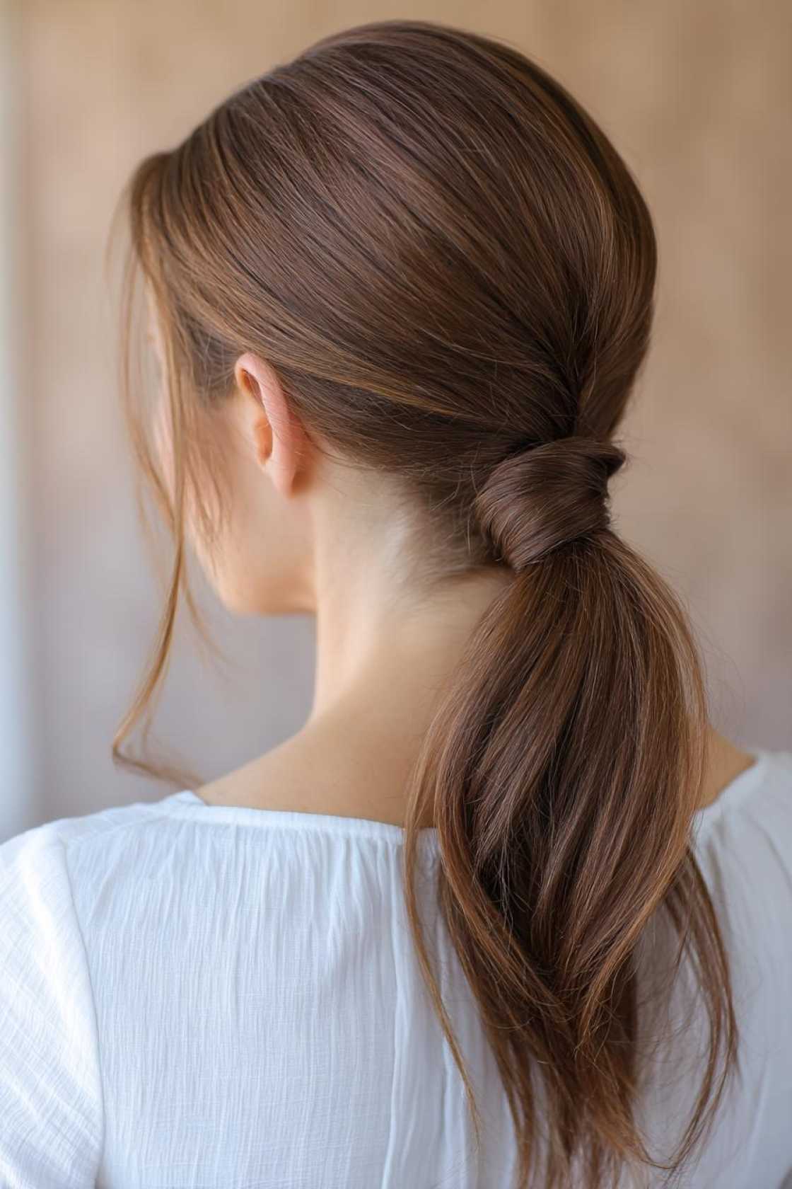 15+ Spirit-Ready Cheer Hairstyles: Secure Ponytails, Braids & Bow-Perfect Looks! - 16. Classic Low Ponytail