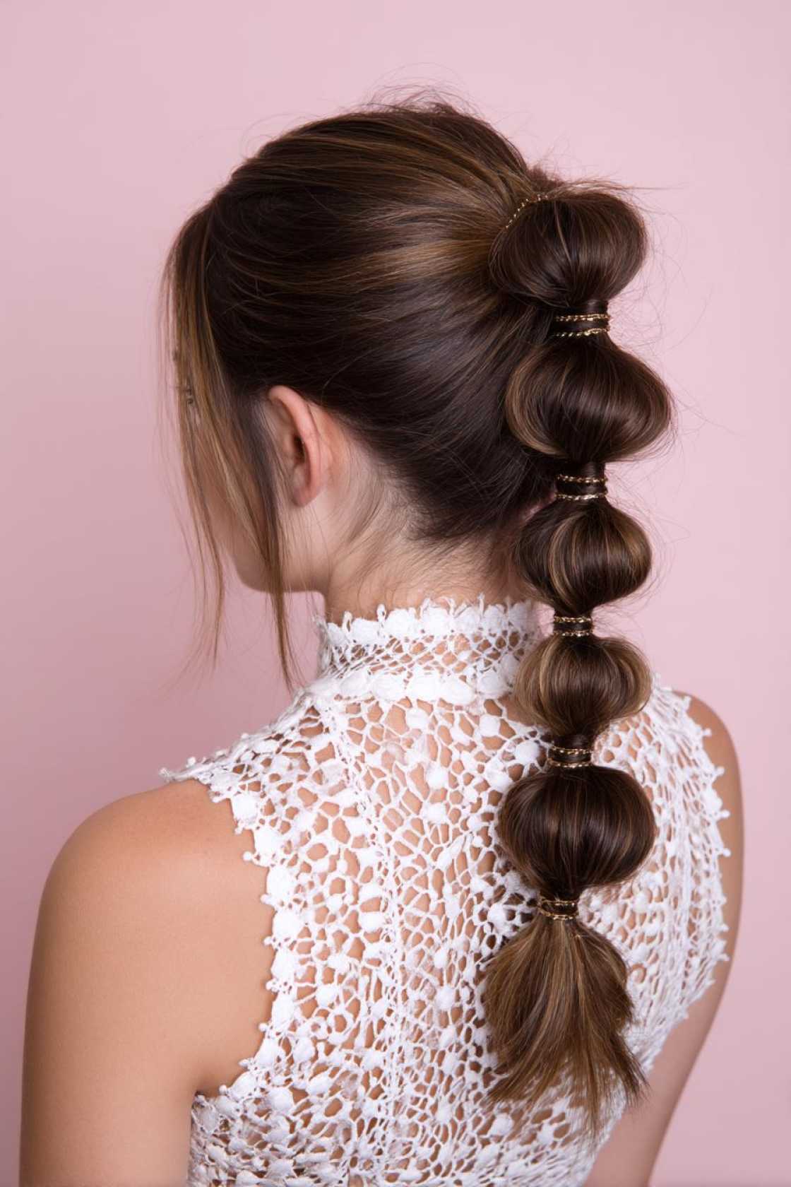 15+ Spirit-Ready Cheer Hairstyles: Secure Ponytails, Braids & Bow-Perfect Looks! - 14. Bubble Ponytail