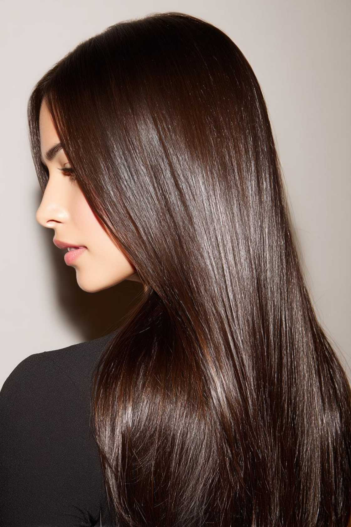 15+ Stunning Ways to Style Dark Brown Hair (From Sleek to Voluminous). - 16. Sleek and Straight