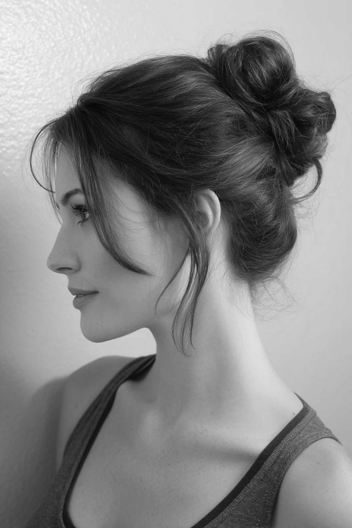 15+ Stunning Ways to Style Dark Brown Hair (From Sleek to Voluminous). - 6. Messy Bun