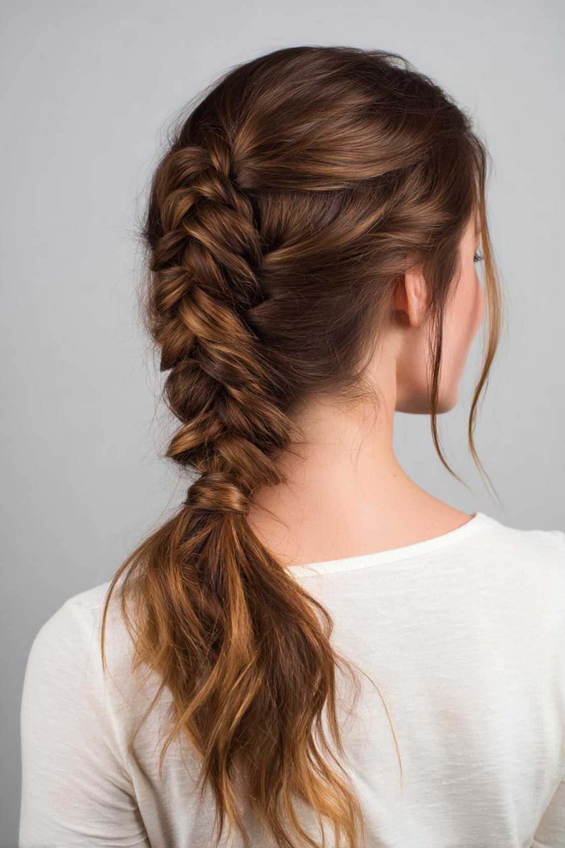 15+ Stunning Ways to Style Dark Brown Hair (From Sleek to Voluminous). - 3. Braided Ponytail
