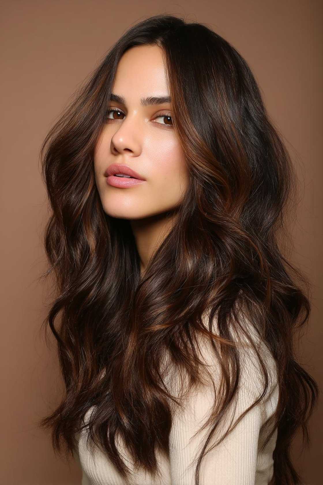 15+ Stunning Ways to Style Dark Brown Hair (From Sleek to Voluminous). - 1. Face-Framing Highlights