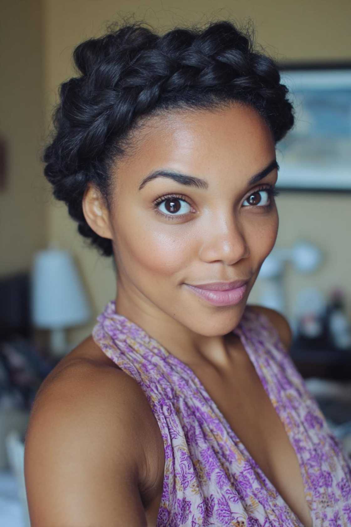 15+ Stunning Ways to Style Dark Brown Hair (From Sleek to Voluminous). - 13. Braided Crown