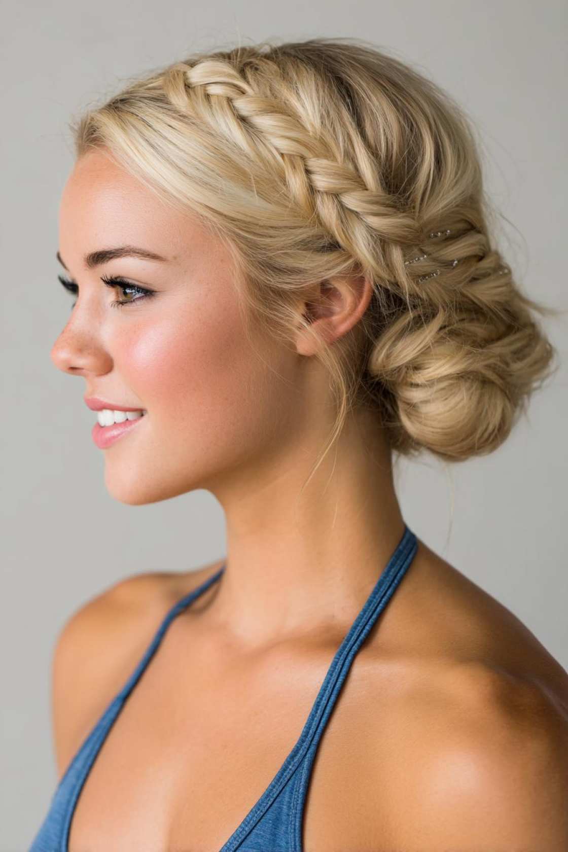 15+ Sweat-Proof Workout Hairstyles: Secure Braids, Buns & Ponytails for Every Exercise. - 8. The Braided Bun
