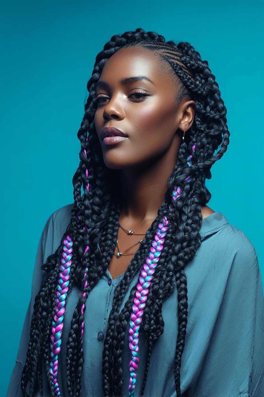 20+ Head-Turning Braided Hairstyles You Need to Try in 2025 (All Hair Types!). - 2. Triangle Box Braids