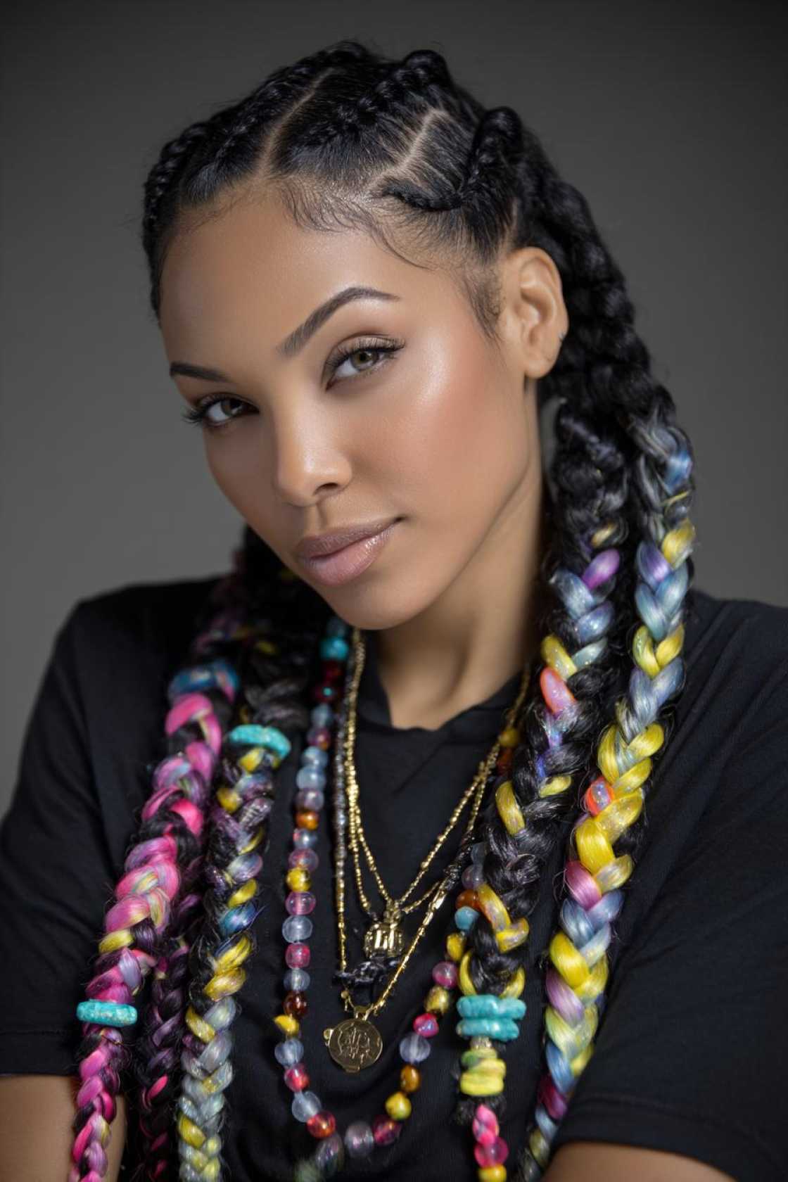 20+ Head-Turning Braided Hairstyles You Need to Try in 2025 (All Hair Types!). - 17. Feed-In Braids with Beads
