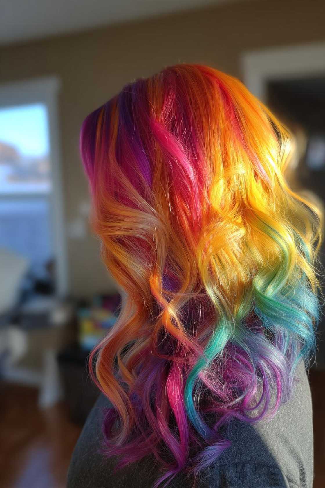 20+ Rainbow Hair Ideas to Celebrate Pride Month in Style (All Hair Types!). - 16. Full Rainbow Ombre