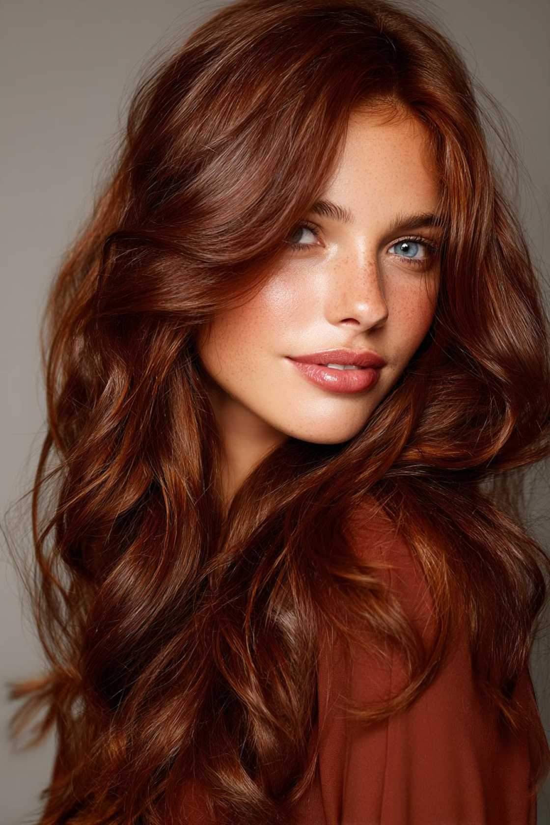 20+ Stunning Hair Color Ideas to Elevate Your Brunette Locks (Balayage, Highlights & More!) - 12. Auburn Brown