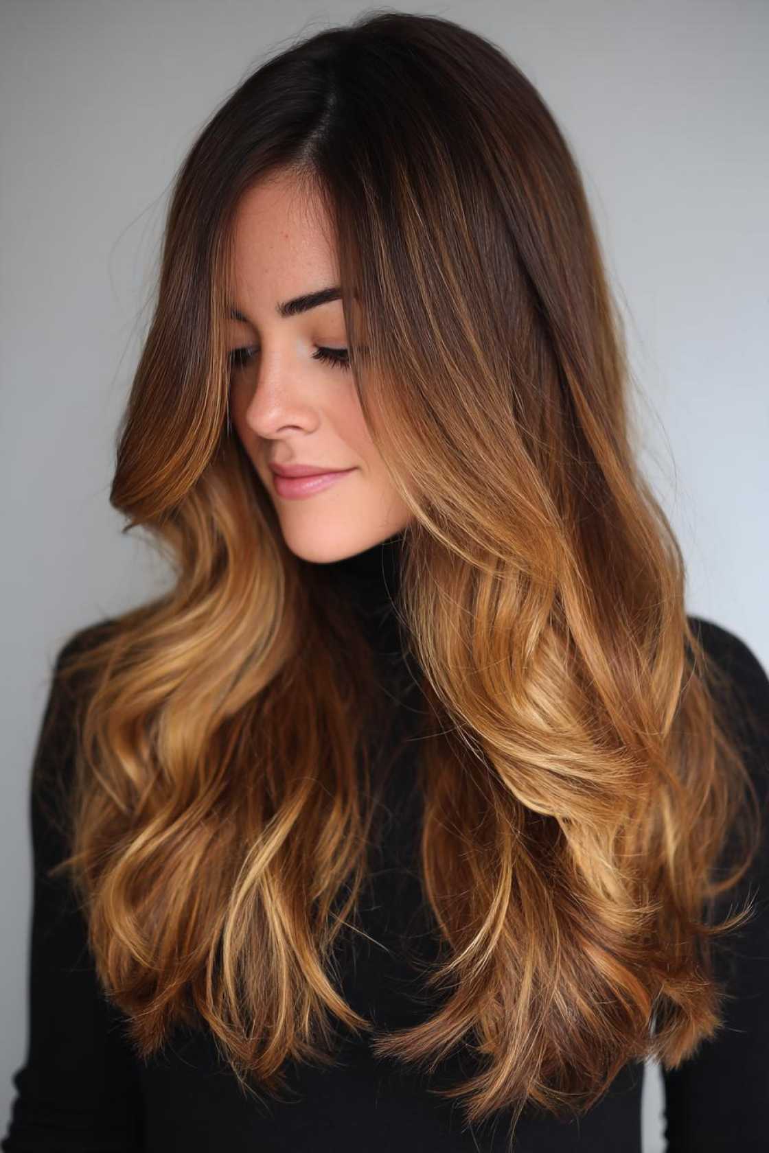 20+ Stunning Hair Color Ideas to Elevate Your Brunette Locks (Balayage, Highlights & More!) - 8. Honey Balayage