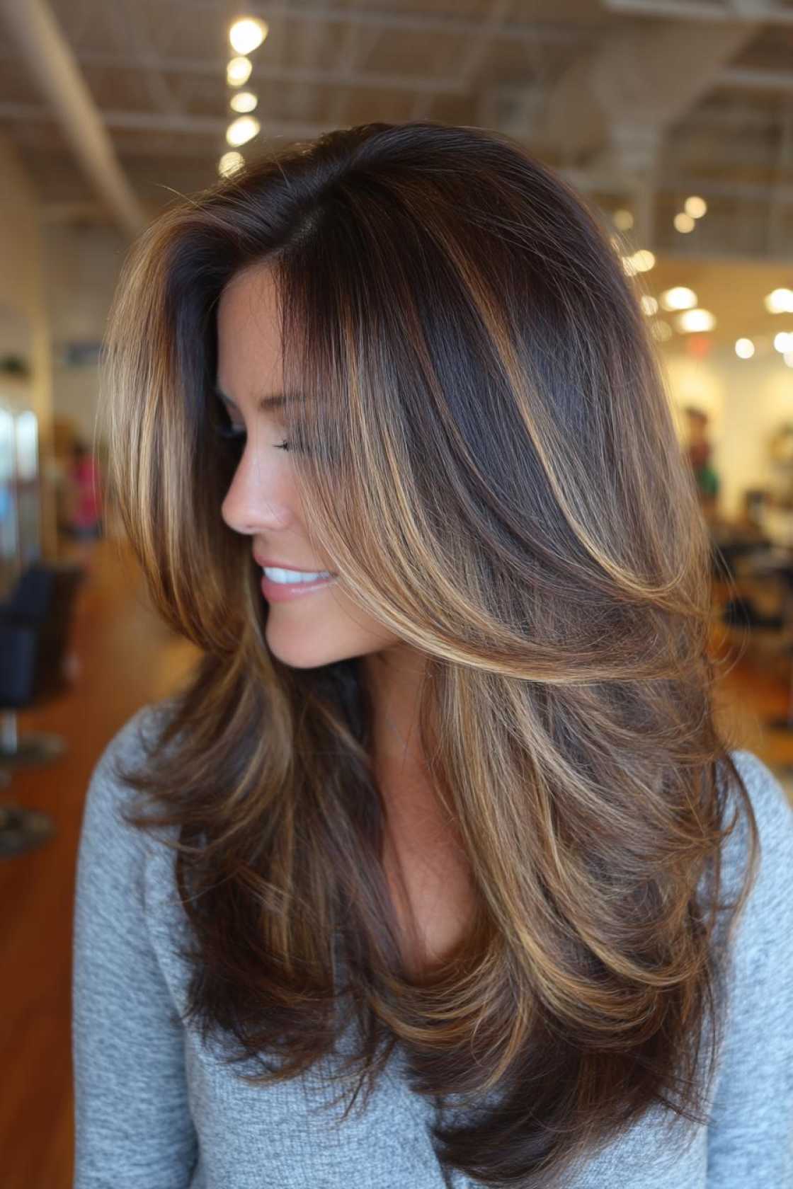 20+ Stunning Hair Color Ideas to Elevate Your Brunette Locks (Balayage, Highlights & More!) - 3. Partial Highlights