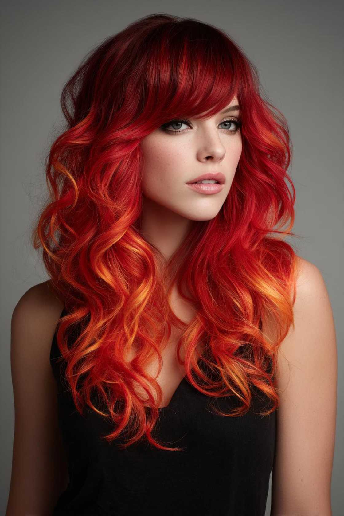 20+ Stunning Ombre Hair Color Ideas to Inspire Your Next Look (From Subtle to Bold - 12. Fiery Red Ombre