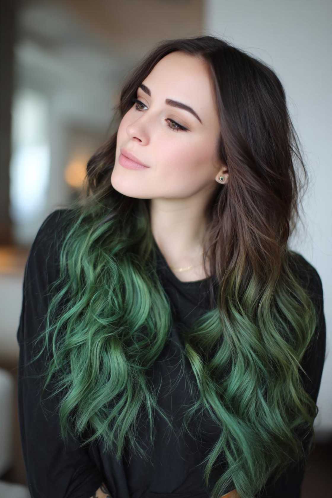 20+ Stunning Ombre Hair Color Ideas to Inspire Your Next Look (From Subtle to Bold - 6. Green Ombre