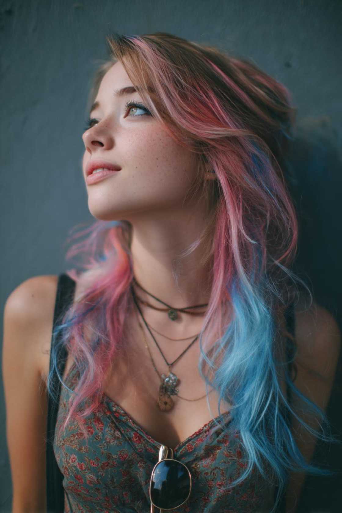 Accessorize Your Pride: 12+ Hairstyle Ideas Using Rainbow Flags, Ribbons & More. - 11. Rainbow Hair Chalk Streaks