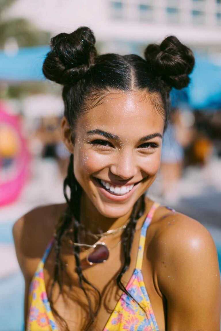 Beat the Heat & Waves: 13 Waterpark Hairstyles Beat the Heat & Waves: 12+ Cute & Secure Hairstyles Perfect for the Waterpark.