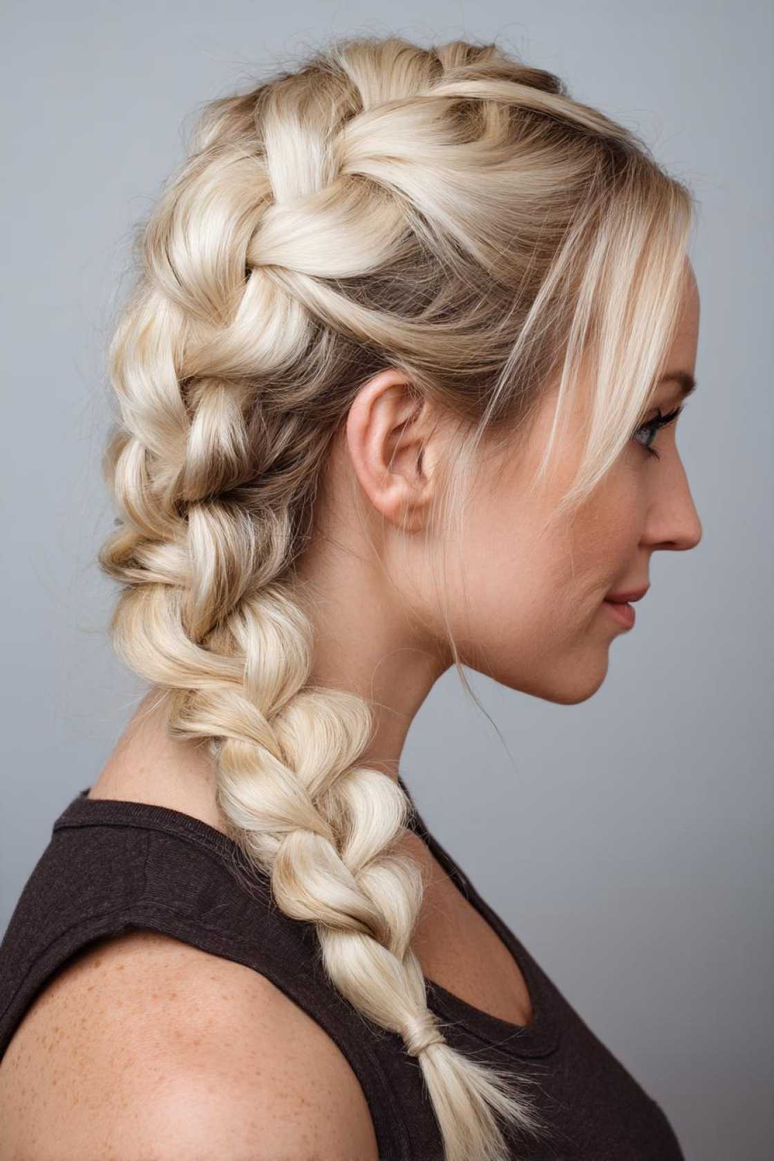 Beyond the Messy Bun: 20+ Creative & Secure Hairstyle Ideas for the Gym. - 18. Dutch Braid