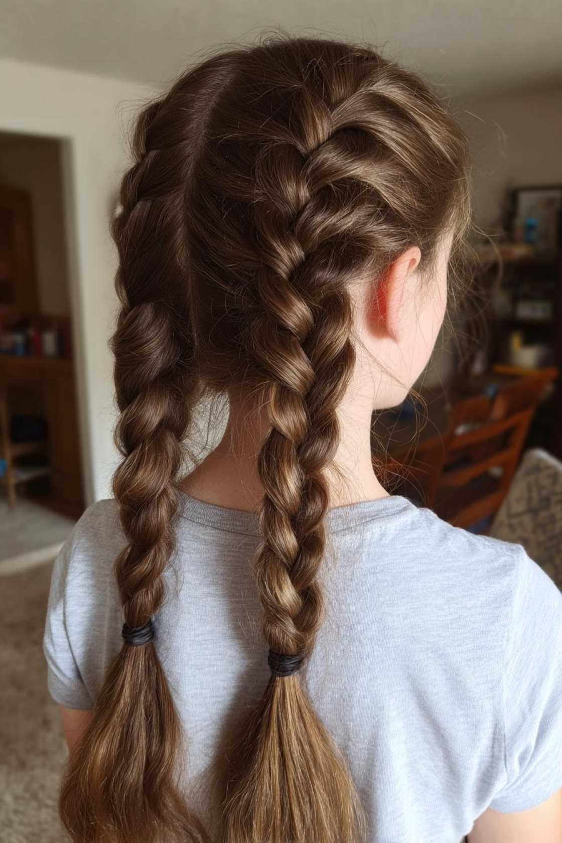 Court-Ready & Cute: 18+ Easy Basketball Hairstyles You Can Do in Minutes. - 13. Two Braids