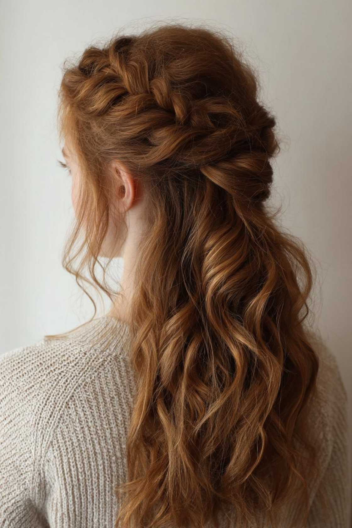 First Day Fab: 18+ Back to School Hairstyles for a Confident Start. - 17. Half-Up Half-Down with a Twist