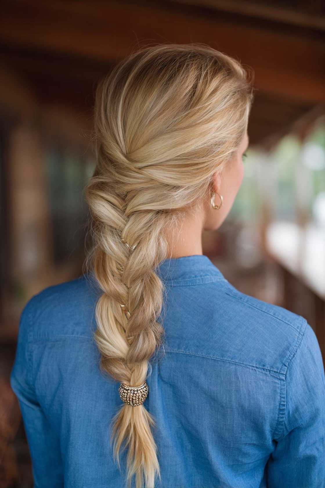 First Day Fresh: 20+ Cute & Quick Back to School Hairstyles Kids Will Love. - 8. Fishtail Braid