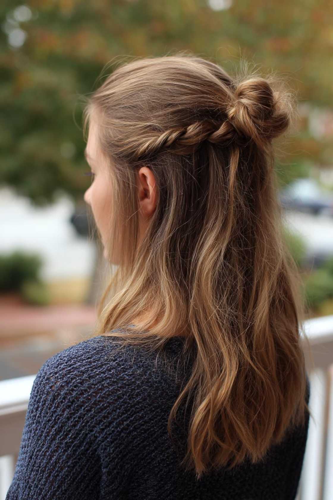 First Day Fresh: 20+ Cute & Quick Back to School Hairstyles Kids Will Love. - 20. Half-Up Top Knot