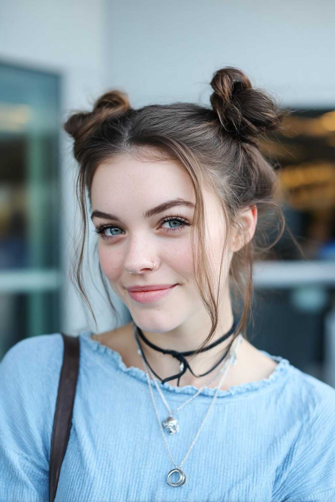 First Day Fresh: 20+ Cute & Quick Back to School Hairstyles Kids Will Love. - 17. Space Buns