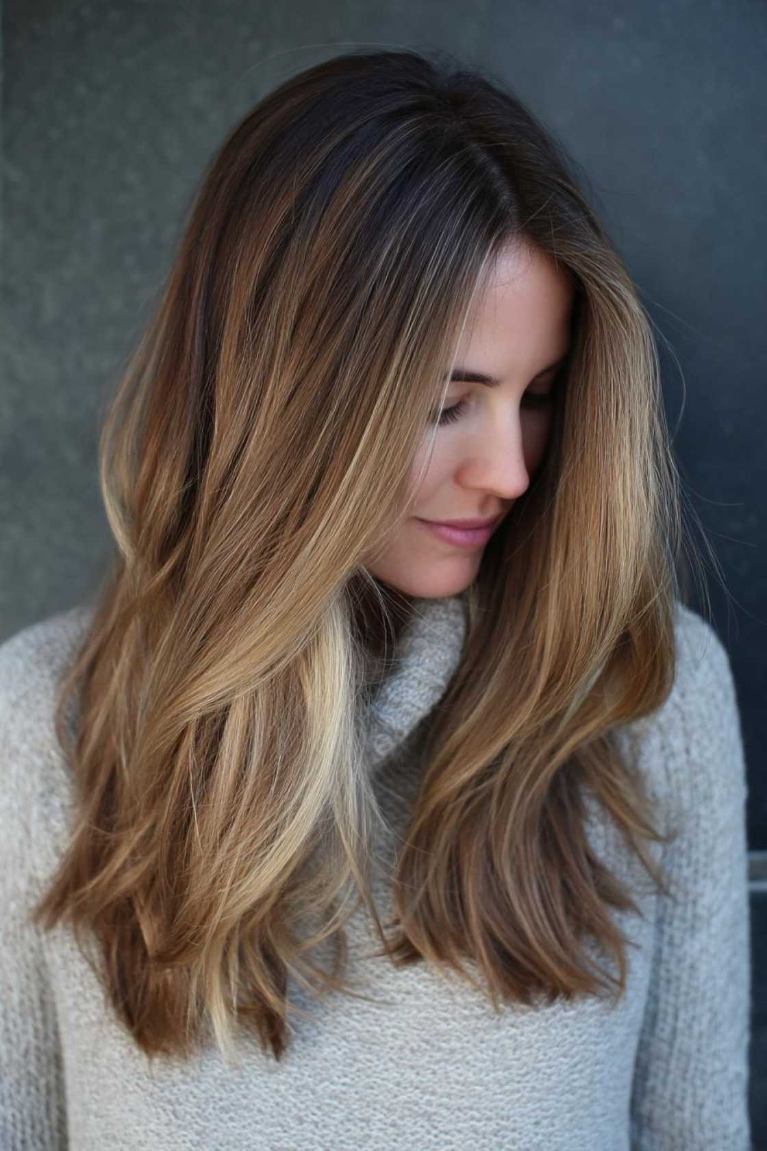 From Caramel Swirls to Ashy Tones: 20+ Trendsetting Hair Colors for Brunettes - 12. Bronde (Brunette Blonde)