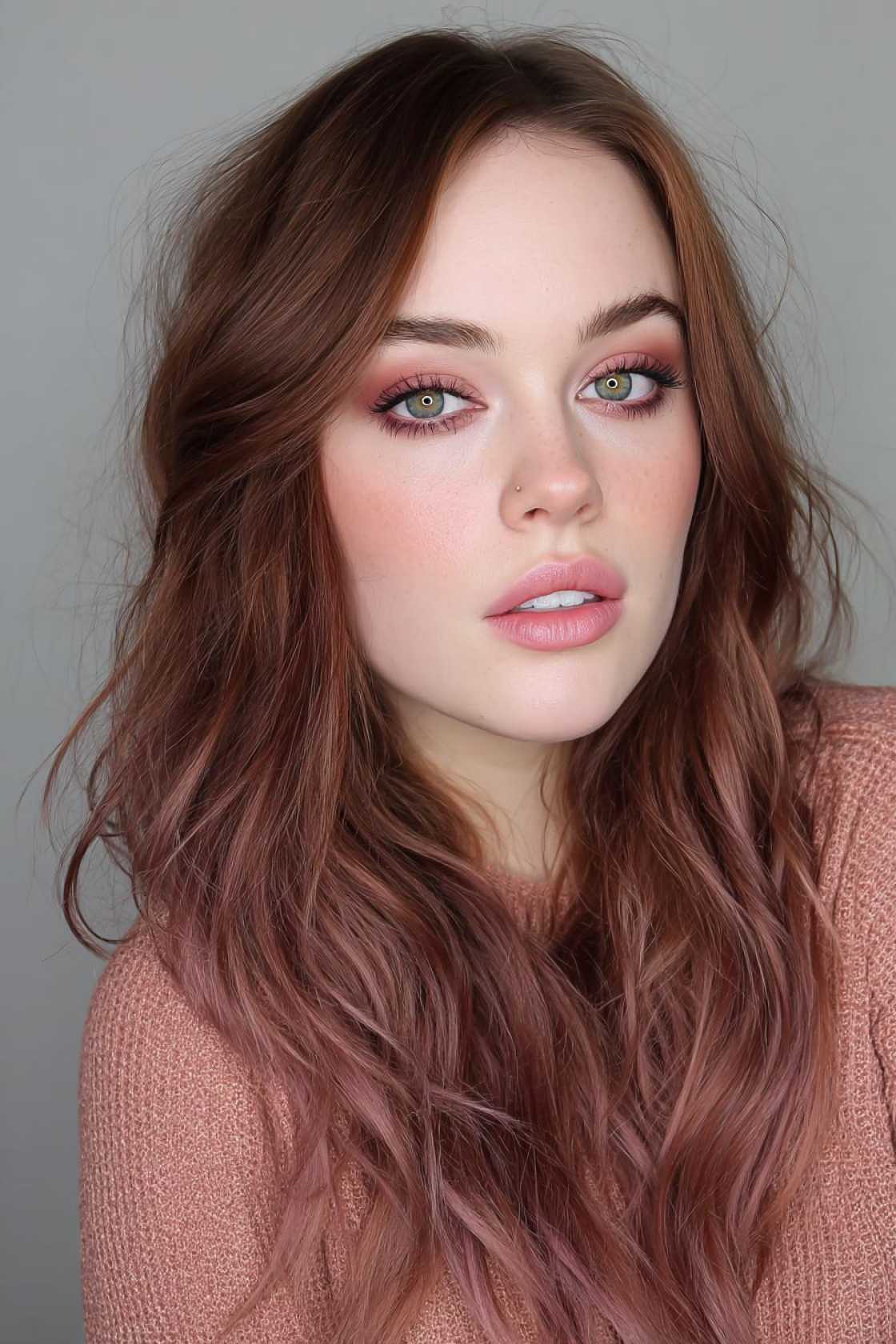 From Caramel Swirls to Ashy Tones: 20+ Trendsetting Hair Colors for Brunettes - 6. Rose Brown