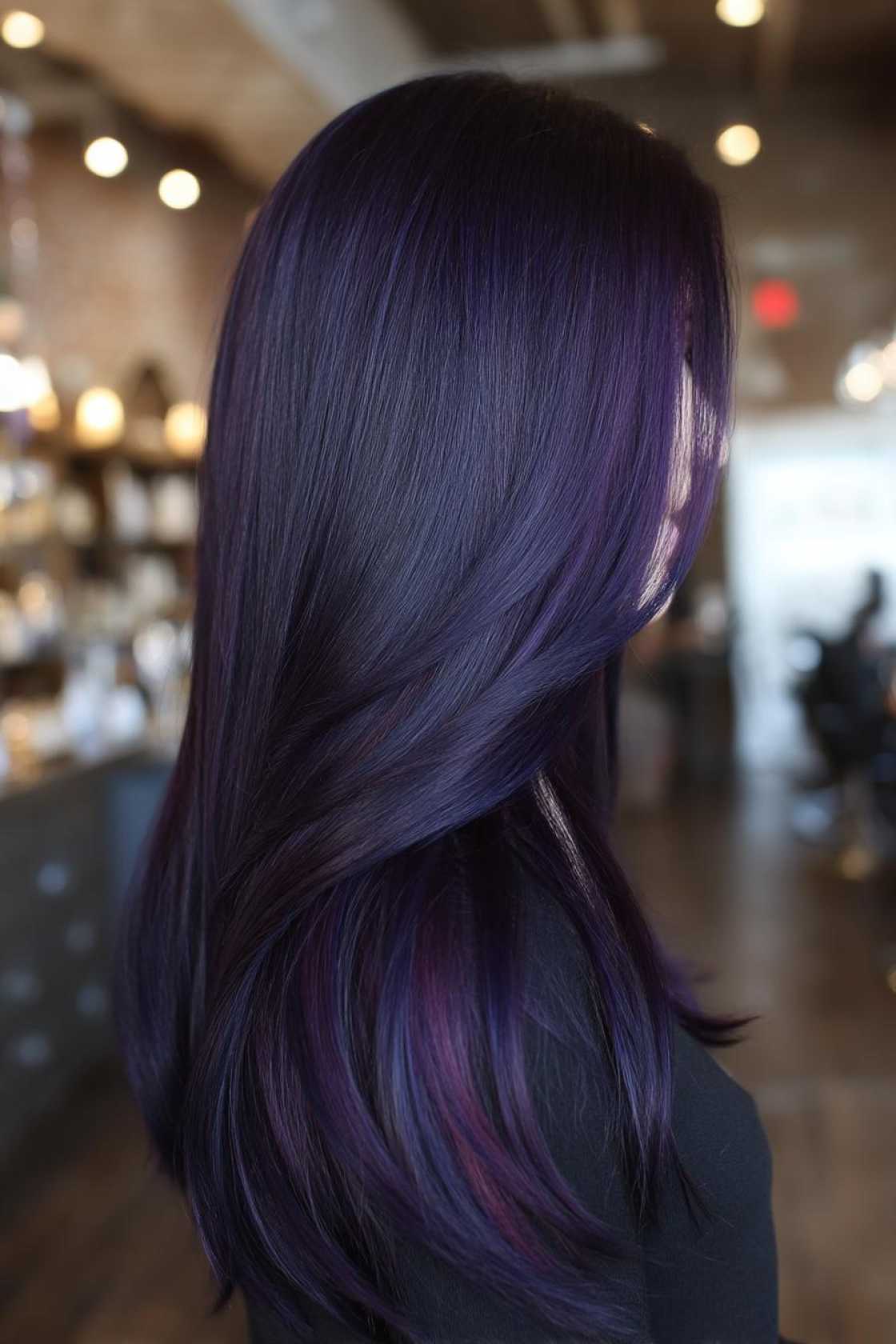 From Rainbow Hues to Natural Tones: 25+ Inspiring Peekaboo Hair Color Looks. - 15. Violet Purple Peekaboo