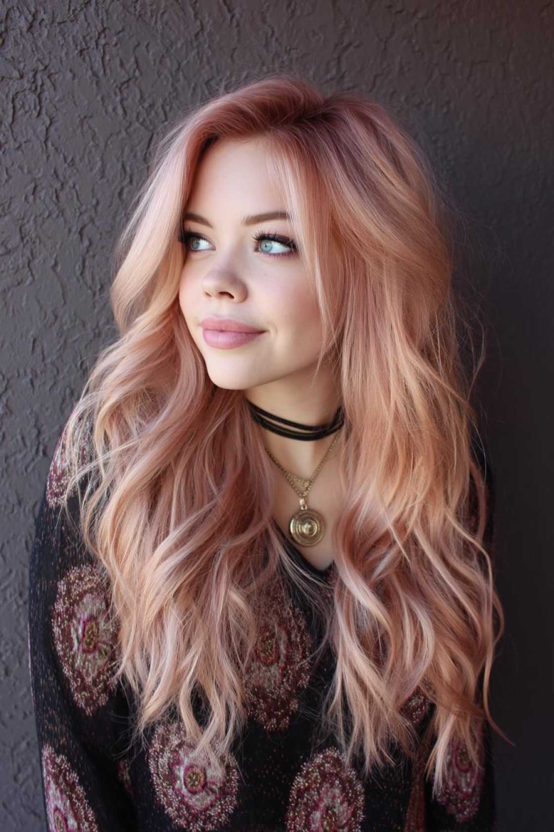 From Rainbow Hues to Natural Tones: 25+ Inspiring Peekaboo Hair Color Looks. - 14. Rose Gold Peekaboo