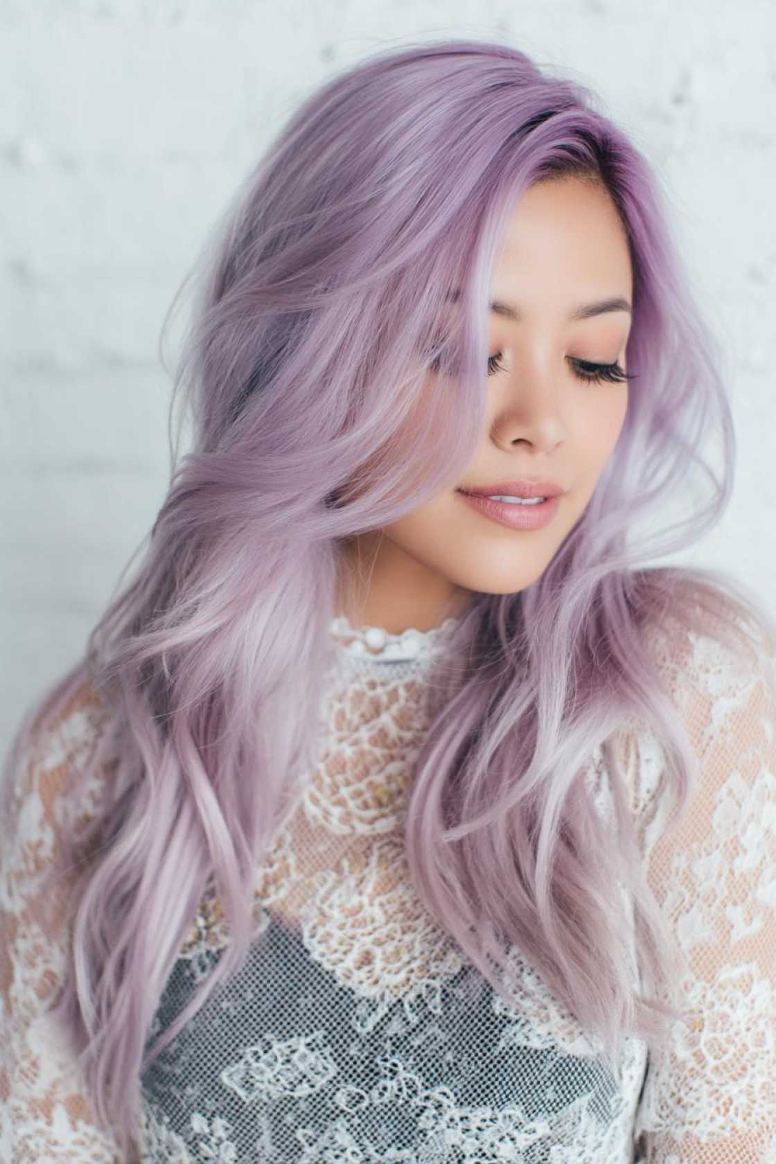 From Rainbow Hues to Natural Tones: 25+ Inspiring Peekaboo Hair Color Looks. - 20. Lavender Dream Peekaboo