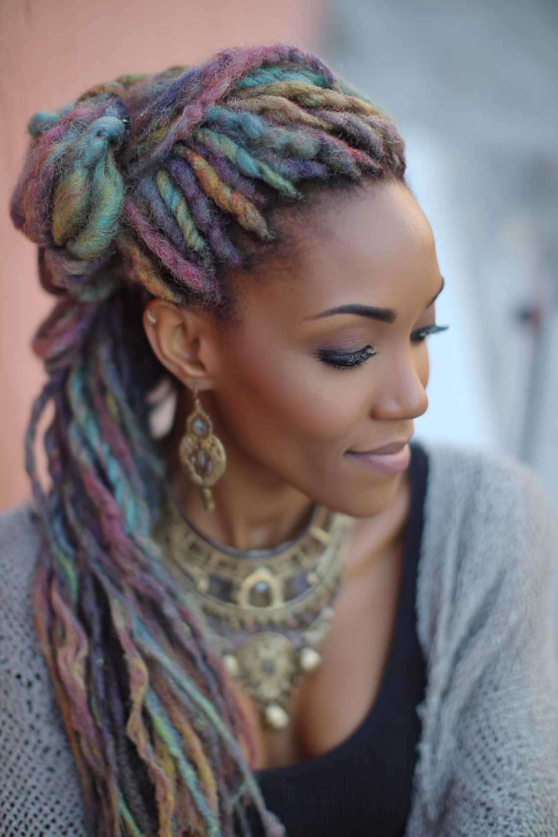 From Subtle Streaks to Full Spectrum: 25+ Ways to Wear Rainbow Hair This Pride. - 14. Rainbow Twists