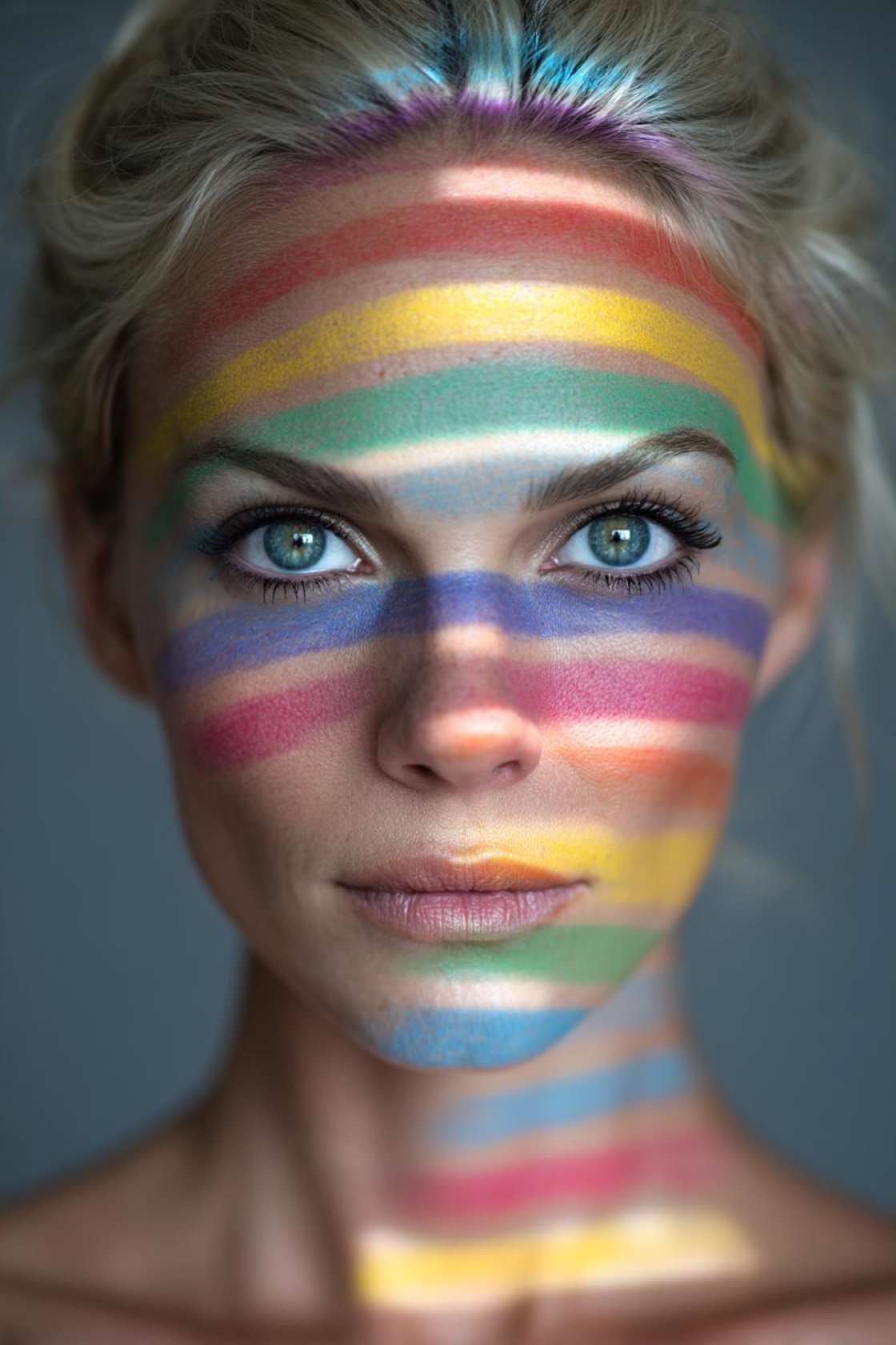 From Subtle Streaks to Full Spectrum: 25+ Ways to Wear Rainbow Hair This Pride. - 5. Rainbow Stripes