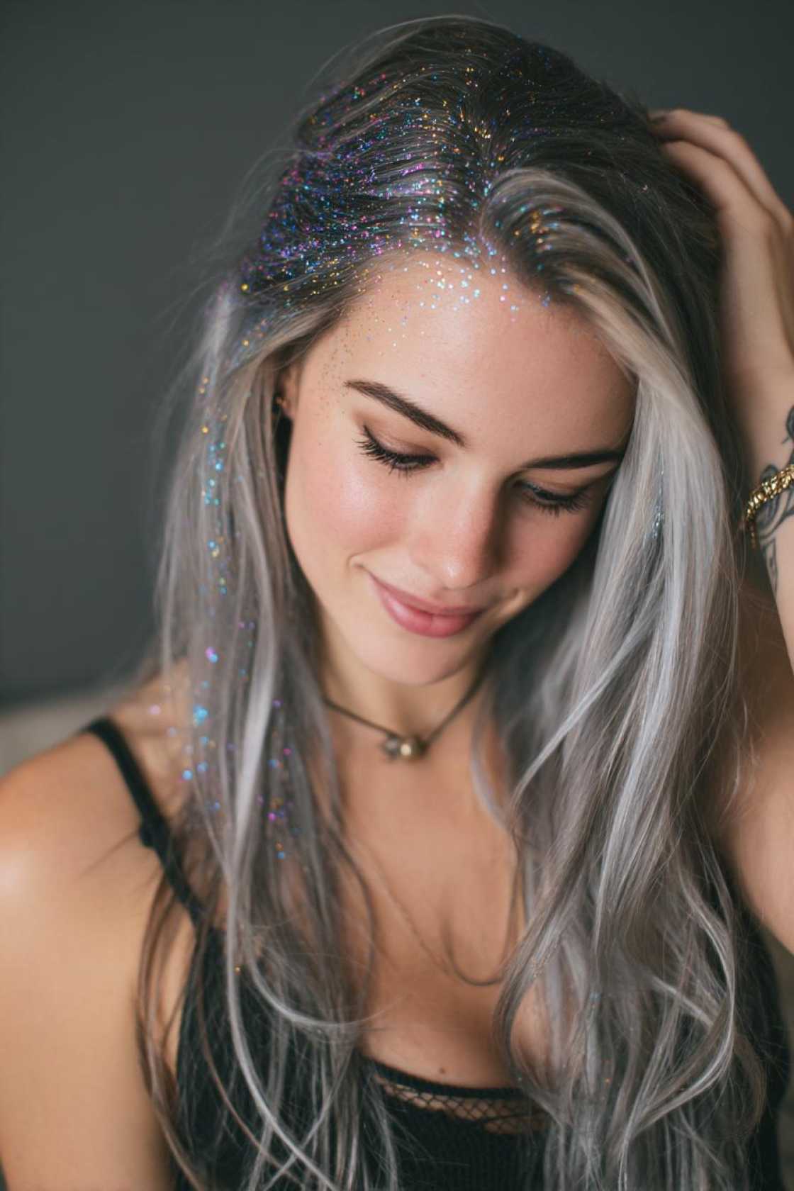 Get Ready for Pride: 15+ Festival-Ready Hairstyles That Scream Celebration. - 1. Glitter Roots