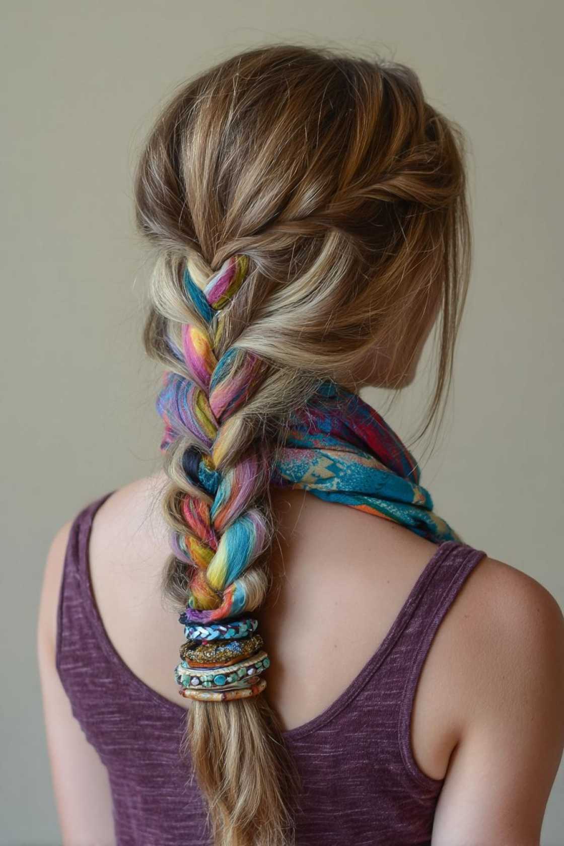 Get Your Boots On! 20+ Cute Country Hairstyles Perfect for Concerts & Festivals. - 8. Scarf Braided In
